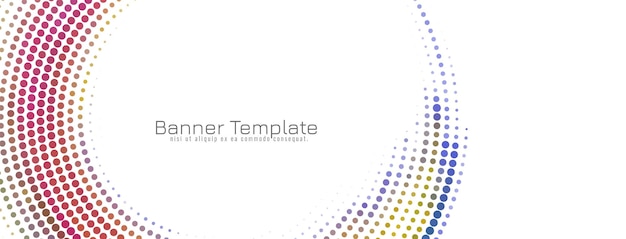 Elegant Abstract Colorful Circular Halftone Banner Template – Free Download