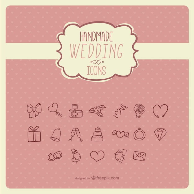 Handmade Wedding Icons – Free Stock Photos for Download