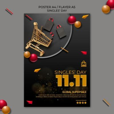 Singles Day Flyer Template – Free Download