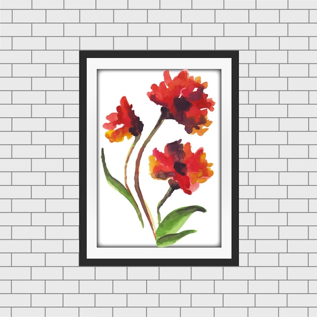 Watercolor Floral Frame Mockup – Free Download