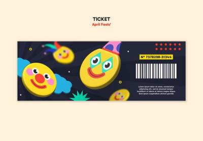 April Fools’ Celebration Ticket Template – Free Download