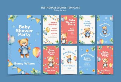 Creative Baby Shower Template Design – Free Download