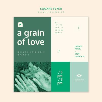 Environment Square Flyer Concept Template – Free Download