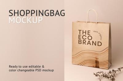 Paper Shopping Bag Mockup PSD for Eco Brands – Download Free Stock Photo