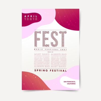 Illustrated Music Festival Poster 2021 â Free Download