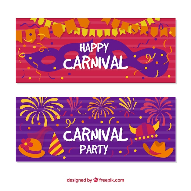 Flat Carnival Banners – Free Download, Free Stock Photo