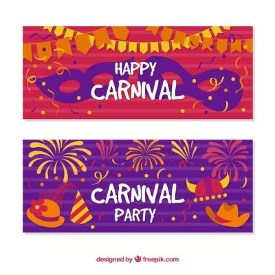 Flat Carnival Banners – Free Download, Free Stock Photo