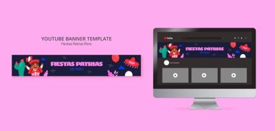 Fiestas Patrias Peru Celebration YouTube Banner – Free Download