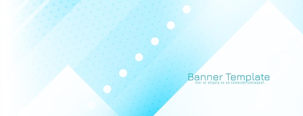 Modern Blue Color Abstract Geometric Design Banner – Free Download