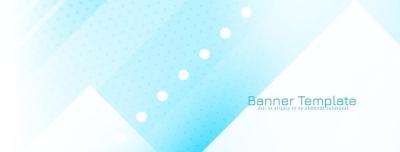 Modern Blue Color Abstract Geometric Design Banner – Free Download