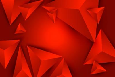 3D Triangle Red Background with Poly Effect – Free Download