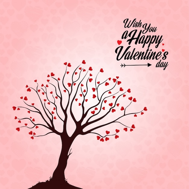 Heart Tree Background for a Happy Valentine’s Day – Free Download