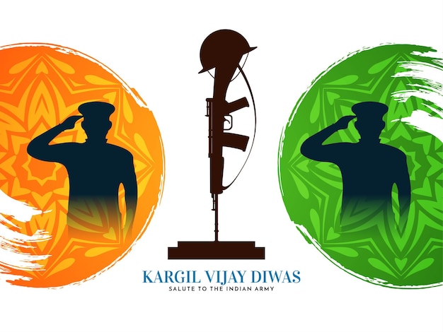 Kargil Vijay Diwas Celebration Greeting Card Design – Free Download