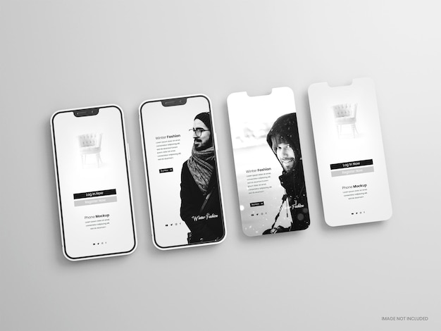 Minimal Mobile Phone and Phone Screen Mockup – Download for Free