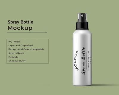 Spray Bottle Mockup PSD Template for Free Download