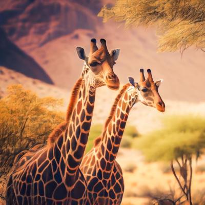 Majestic Giraffes in Serene Natural Habitat – Free Stock Photo for Download