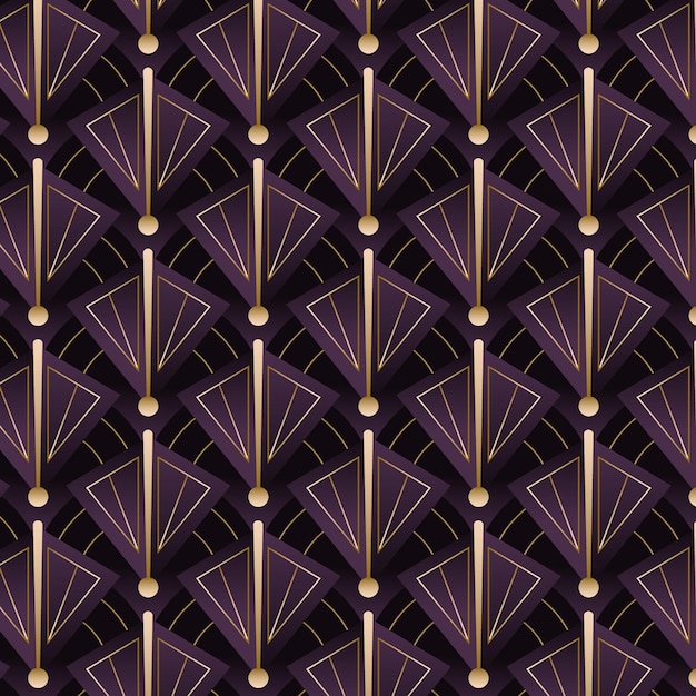 Art Deco Gradient Seamless Pattern – Free to Download