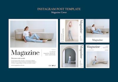 Magazine Business Instagram Posts Collection – Free Download