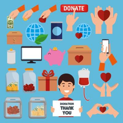 Charity Donation Icon Set – Free Download