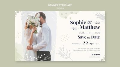 Flat Design Wedding Template – Free Download