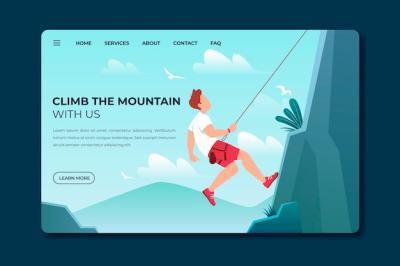 Outdoor Sports Vector Landing Page Template – Free Download