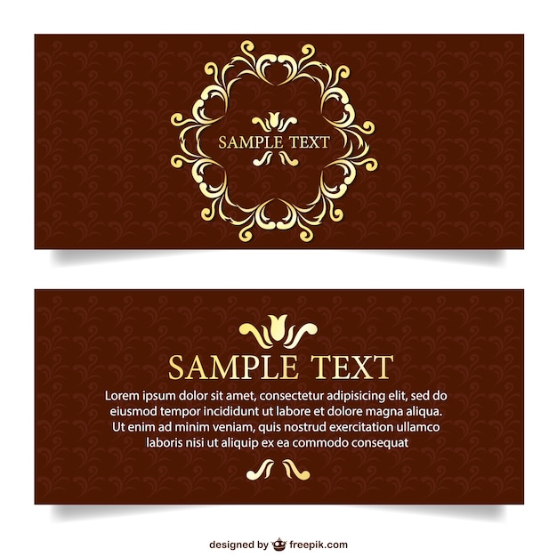 Vintage Banners with Floral Frame – Free Stock Photo for Download