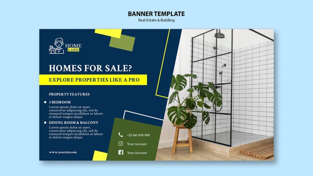 Real Estate Banner Template – Free Download