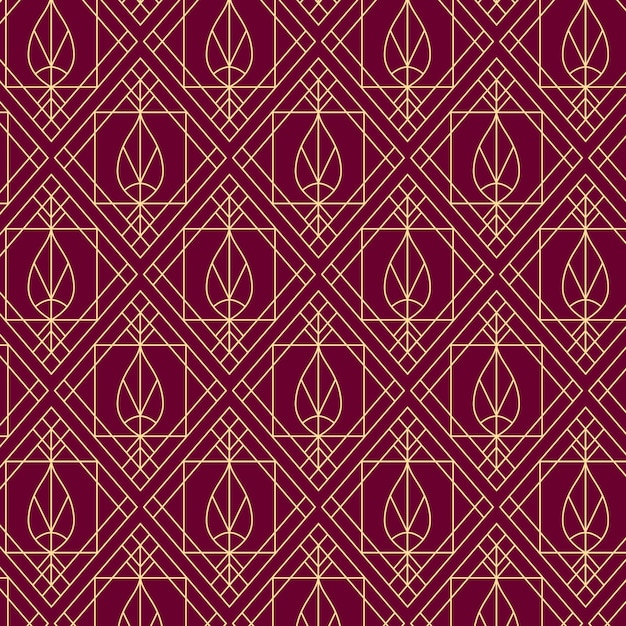 Art Deco Pattern in Flat Design – Free Download