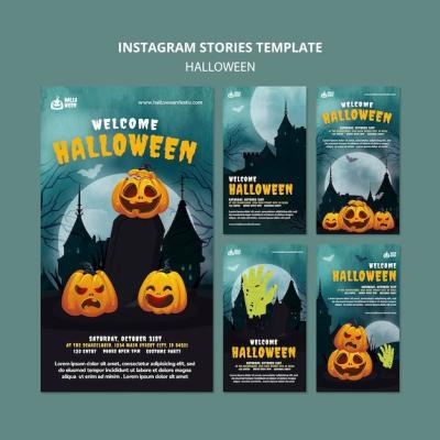 Halloween Party Instagram Stories Set – Free Download