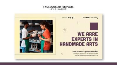 Geometric Arts and Handcraft Facebook Template for Free Download