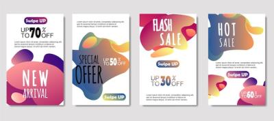 Dynamic Abstract Fluid Mobile Sale Banner Templates for Flyers and Social Media – Free Download