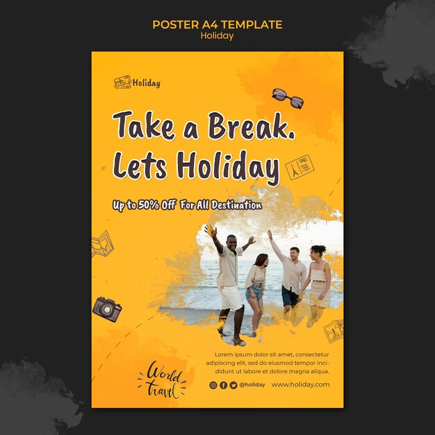 Holiday Vertical Print Template – Free Download