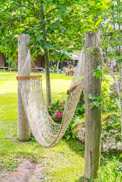 Serene White Hammocks in a Garden – Free Download