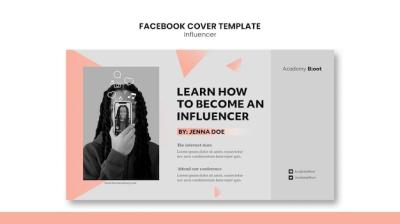 Gradient Influencer Facebook Cover Template – Free Download