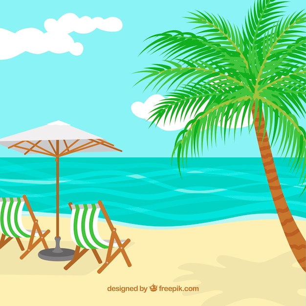 Tropical Beach Background – Free Download