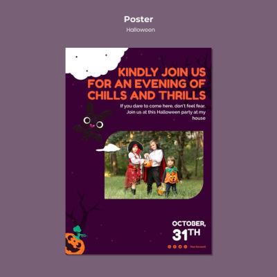 Halloween Print Template Featuring Photo – Free Download