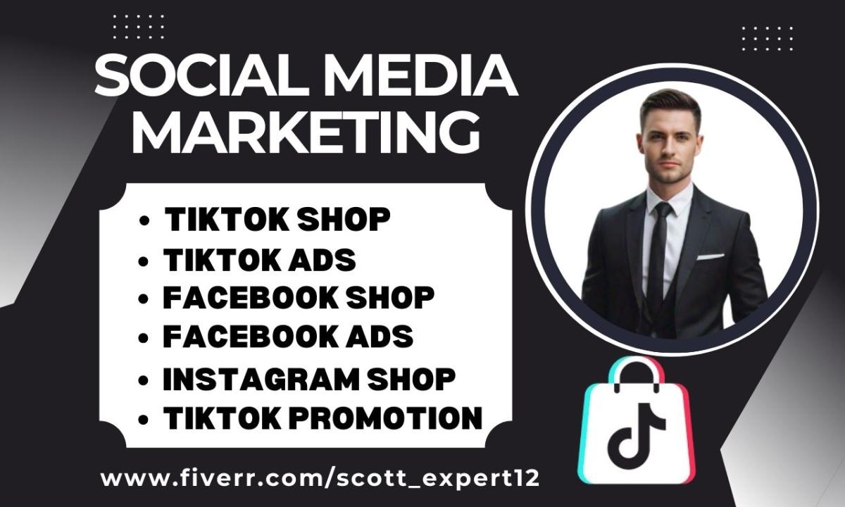 I Will Set Up USA TikTok Shop, Facebook Shop, and TikTok Ads Campaign for Your E-commerce Store