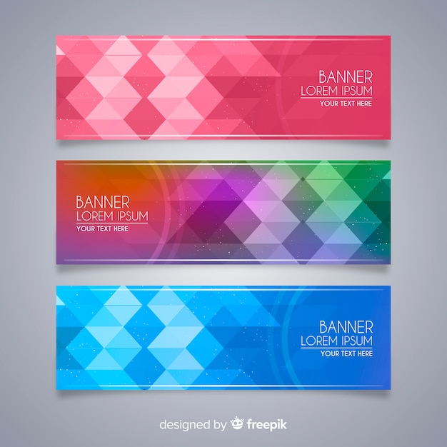 Abstract Geometric Shape Banners – Free Download