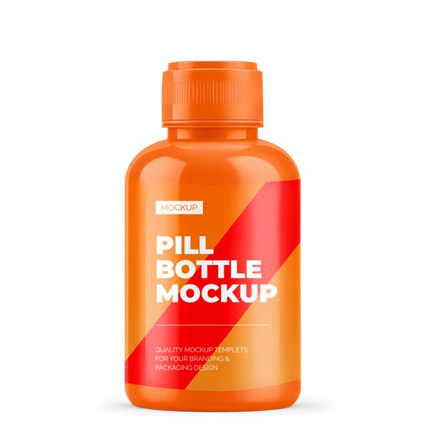 Supplement Pills Bottle Mockup – Download Free Stock Photo