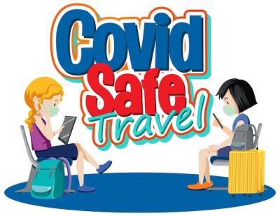 Covid Safe Travel Typography Design – Free Download