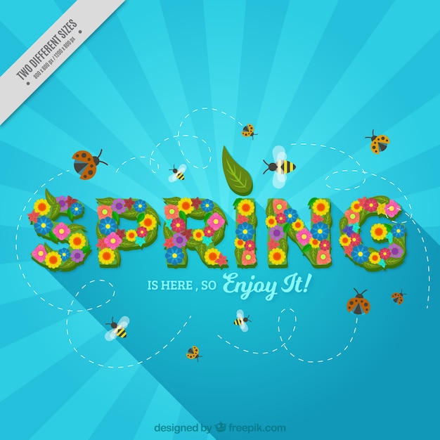 Spring Floral Background Vector Template – Free Download