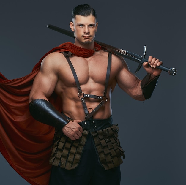 Ancient Greek Warrior with Sword: Free Stock Photo for Download