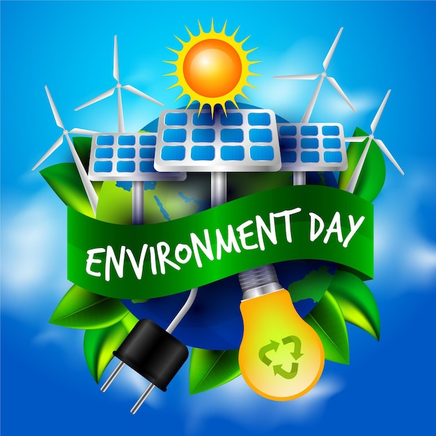 World Environment Day Celebrating Solar Energy – Free Stock Photo Download