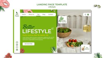 Healthy Lifestyle Landing Page Template – Free Download