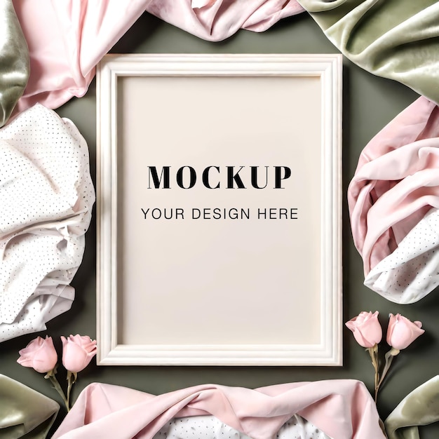 Elegant Luxury Poster Print Mockup with Gold Frame Wall Art – Free Download