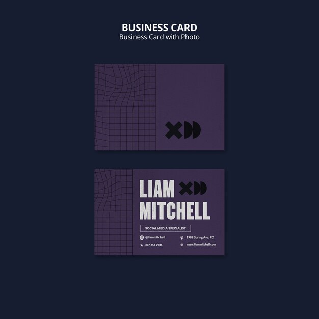 Horizontal Business Card Template for Professionals – Free Download