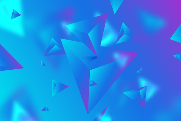 Vivid Colored 3D Triangle Background – Free Download