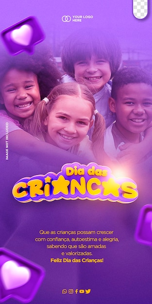 Psd Template Story for Children’s Day – Feliz Dia das Criancas in Brazil | Free Download