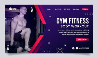 Gradient Gym Class Landing Page – Free Download