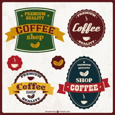 Coffee Stickers Design – Free Vector Templates for Download